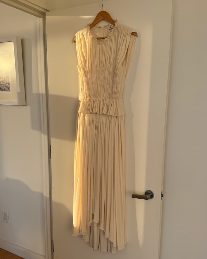 KHAITE - The Genevie Pleated Maxi Dress - Image 2
