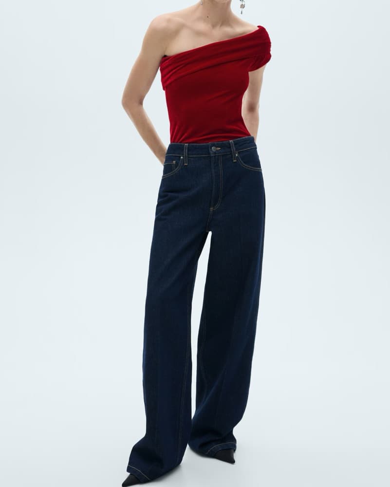 MANGO Red Velvet Bodysuit - Image 2