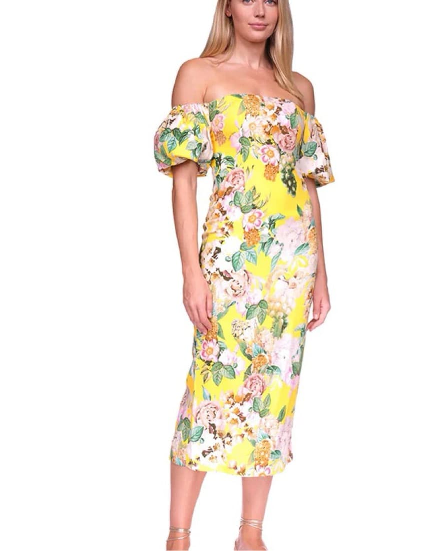 Cara Cara Karene Dress in yellow floral - Image 1