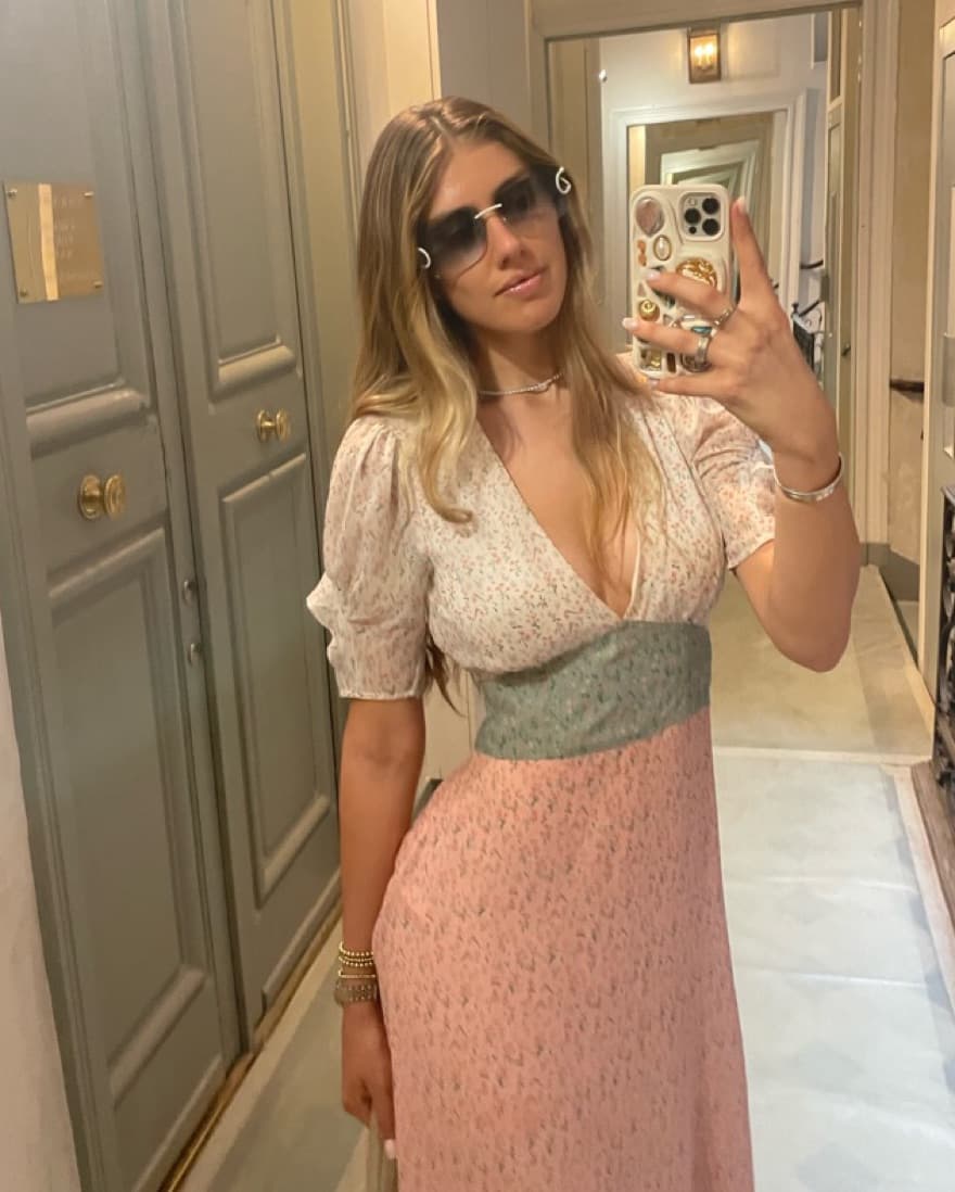 Pastel Low Cut Dress  - Image 5