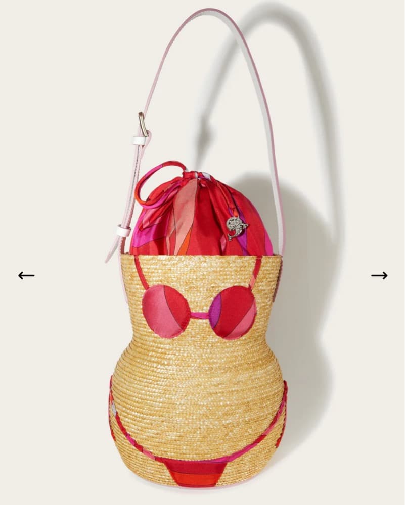 Pucci Puccinella Woven Raffia Bikini Bag - Image 3