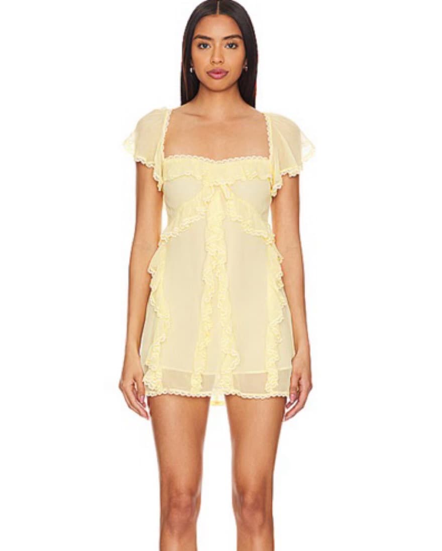 Tularosa Revolve Yellow Mini Dress  - Image 1