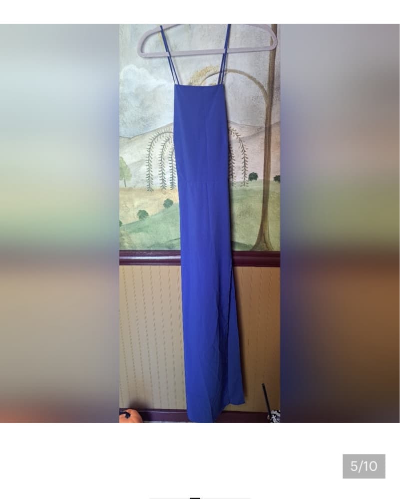 DONNA MIZANI Elegant Blue Midi Dress - Image 5