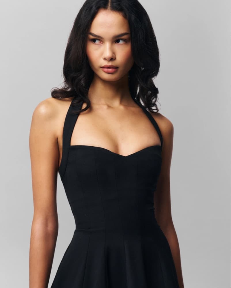 Juliette Black Halter Dress - Image 3