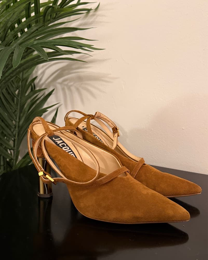 Jacquemus Suede Asym Heels - Image 4