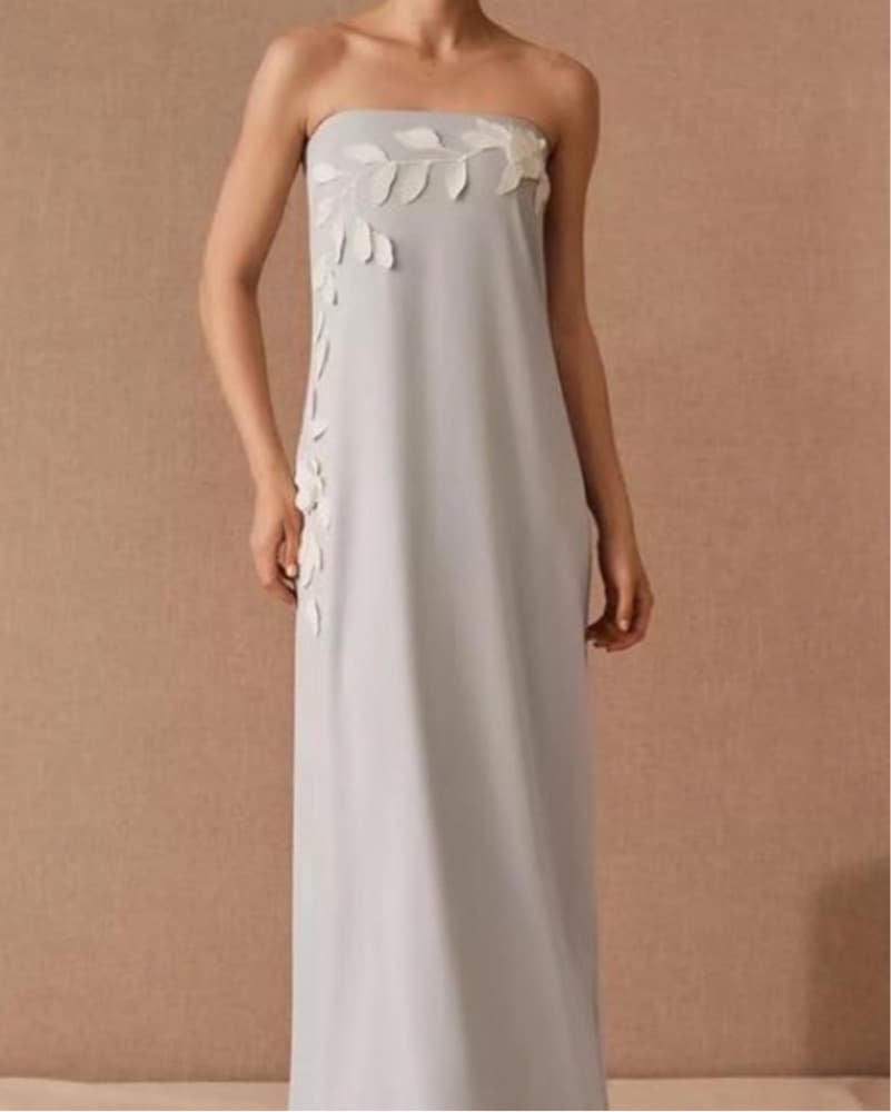 Sachin + Babi Strapless Ice Blue Gown - Image 3