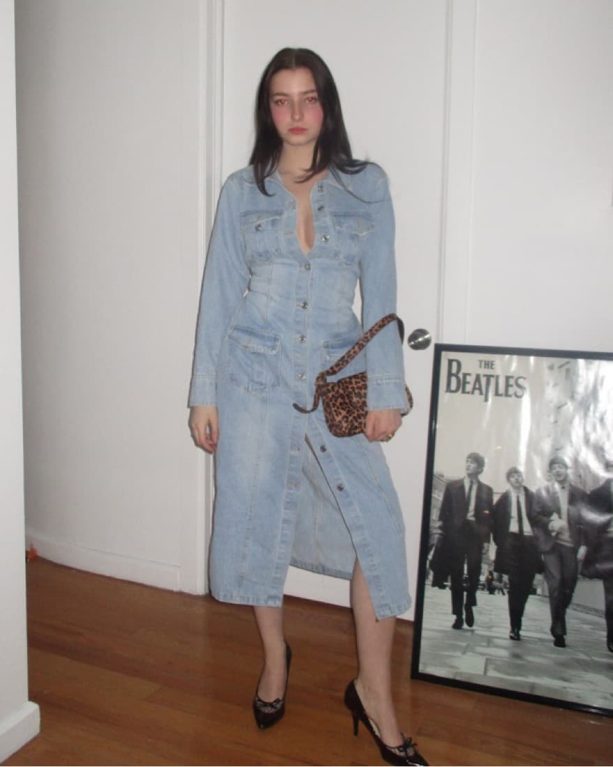 denim maxi dress  - Image 1