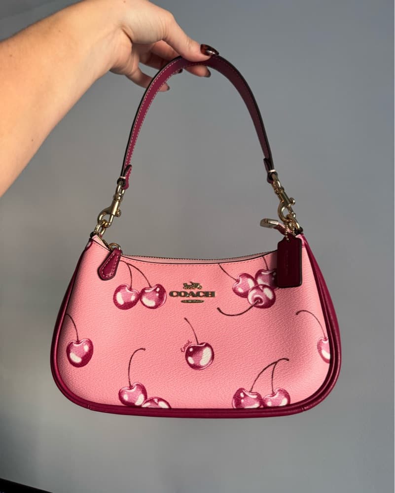 Coach Teri Shoulder Bag - Pink Cherry - Image 3