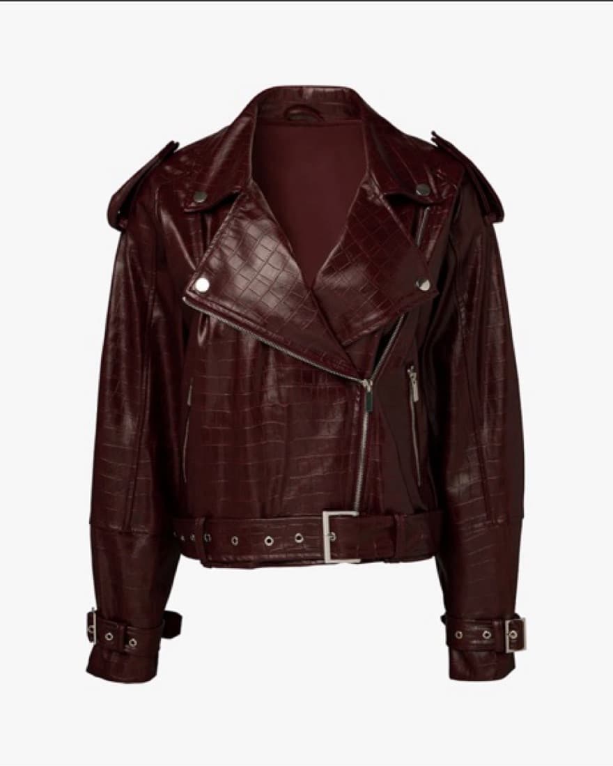 WeWoreWhat Cropped Moto Jacket - Image 1