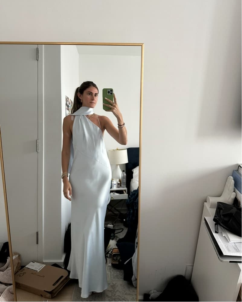 Massimo Dutti Blue Halter Dress - Image 2