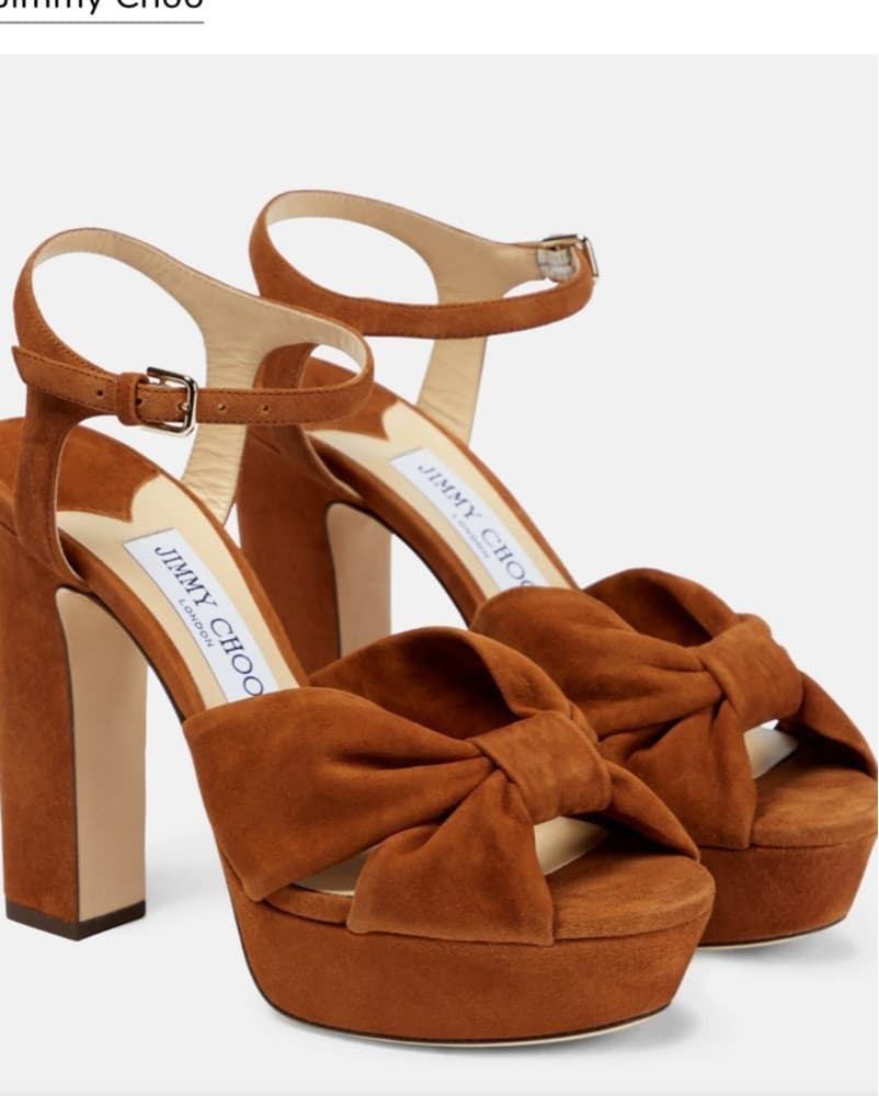 Jimmy Choo- Suede Platform Sandals - Image 1