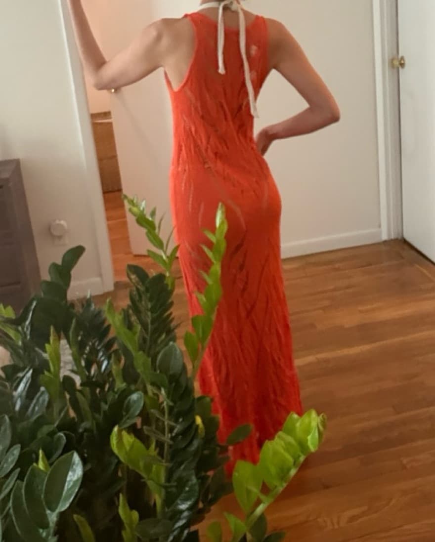 Orange Beach Cover-Up Dress  - Image 5