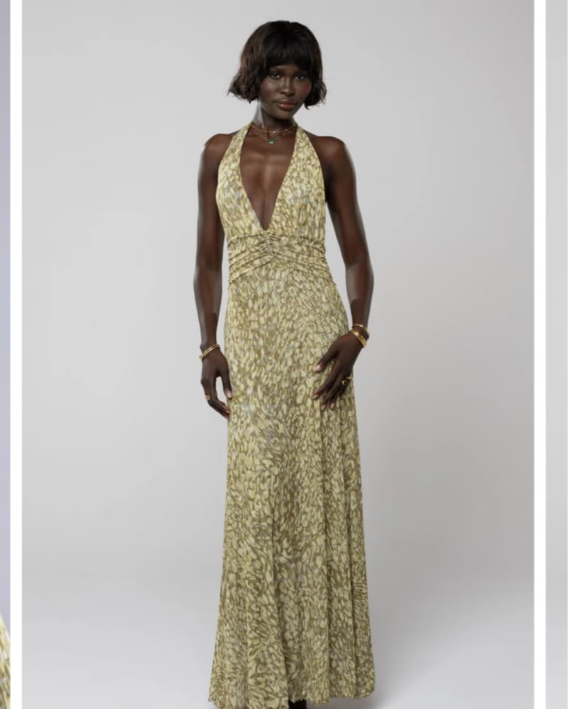 Resa Green Halter Dress - Image 1
