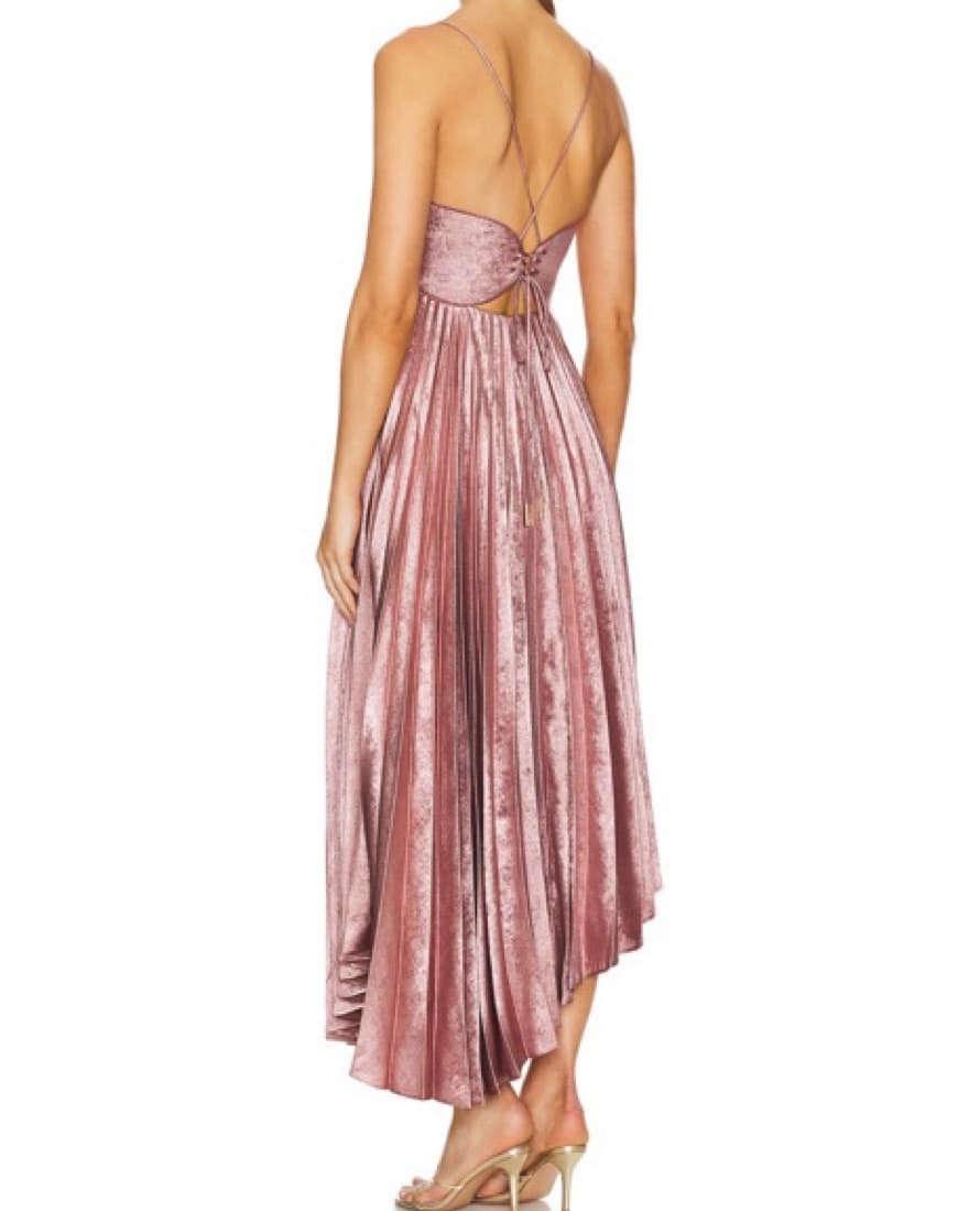 ACLER Metallic Pleated Midi-Dress - Image 3