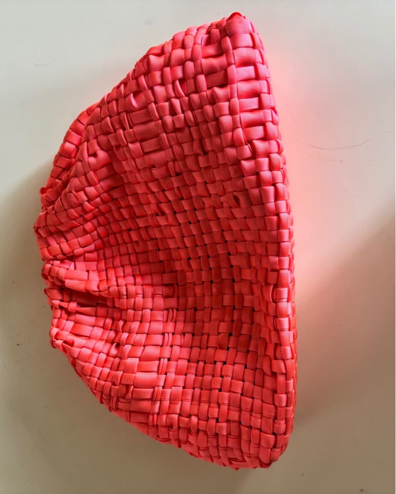 Pink Woven Clutch - Image 2