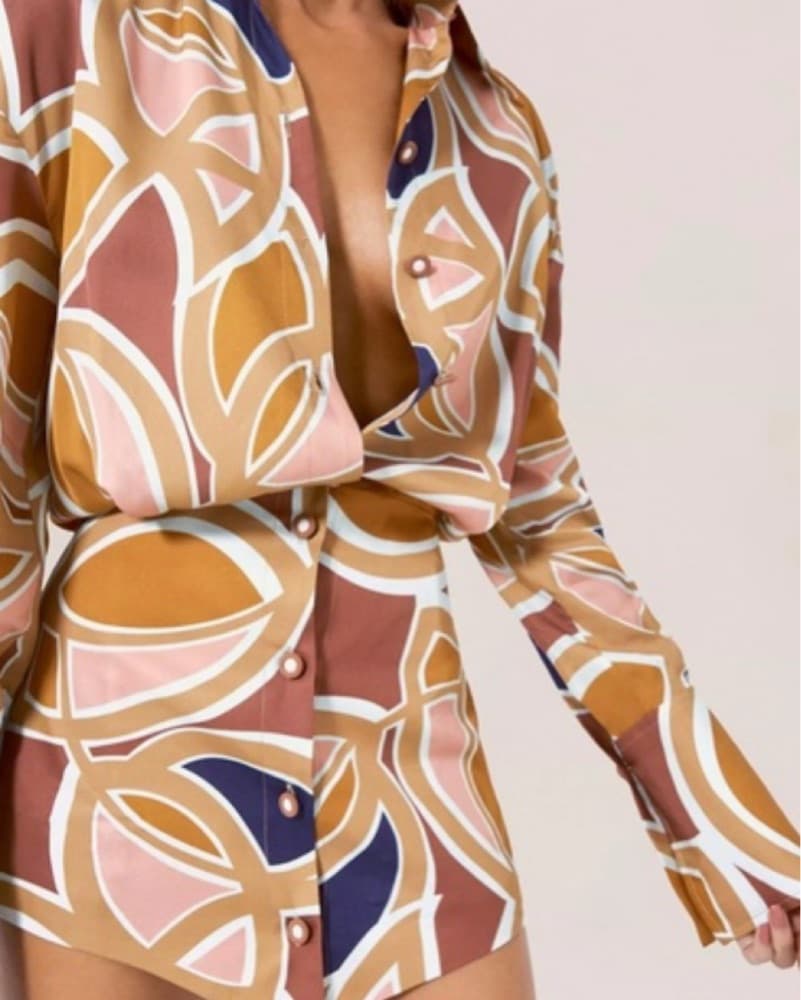 Alexis Geometric Mini Dress - Image 3