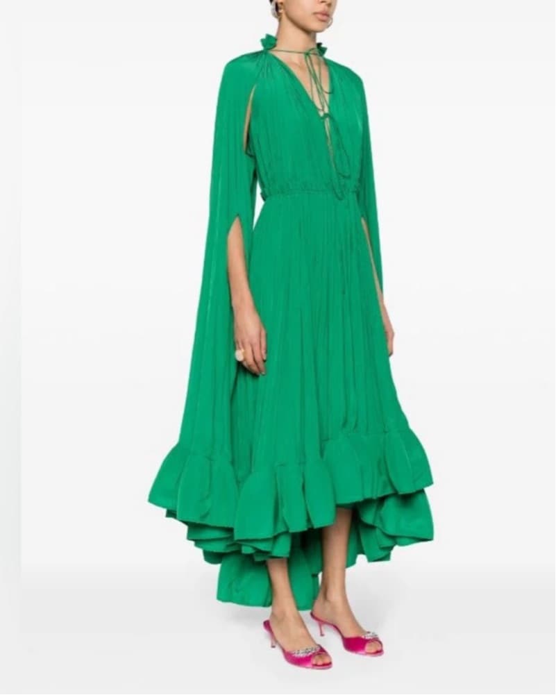 Lanvin Emerald Green Tent Maxi Dress - Image 1