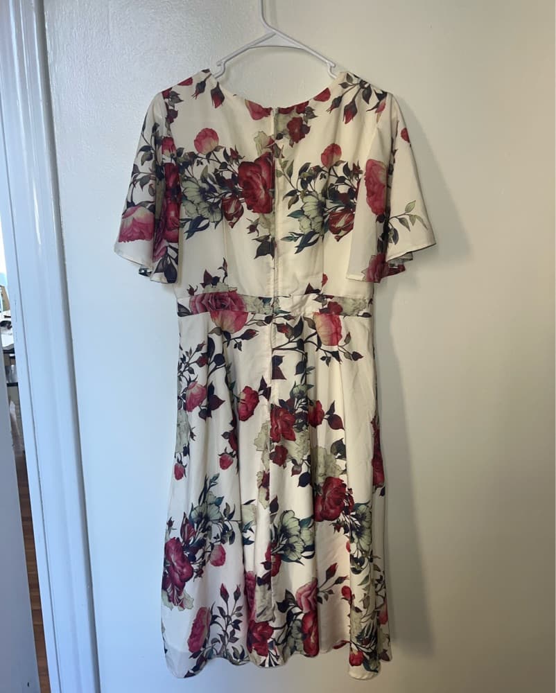Elegant Floral Midi Dress - Image 2