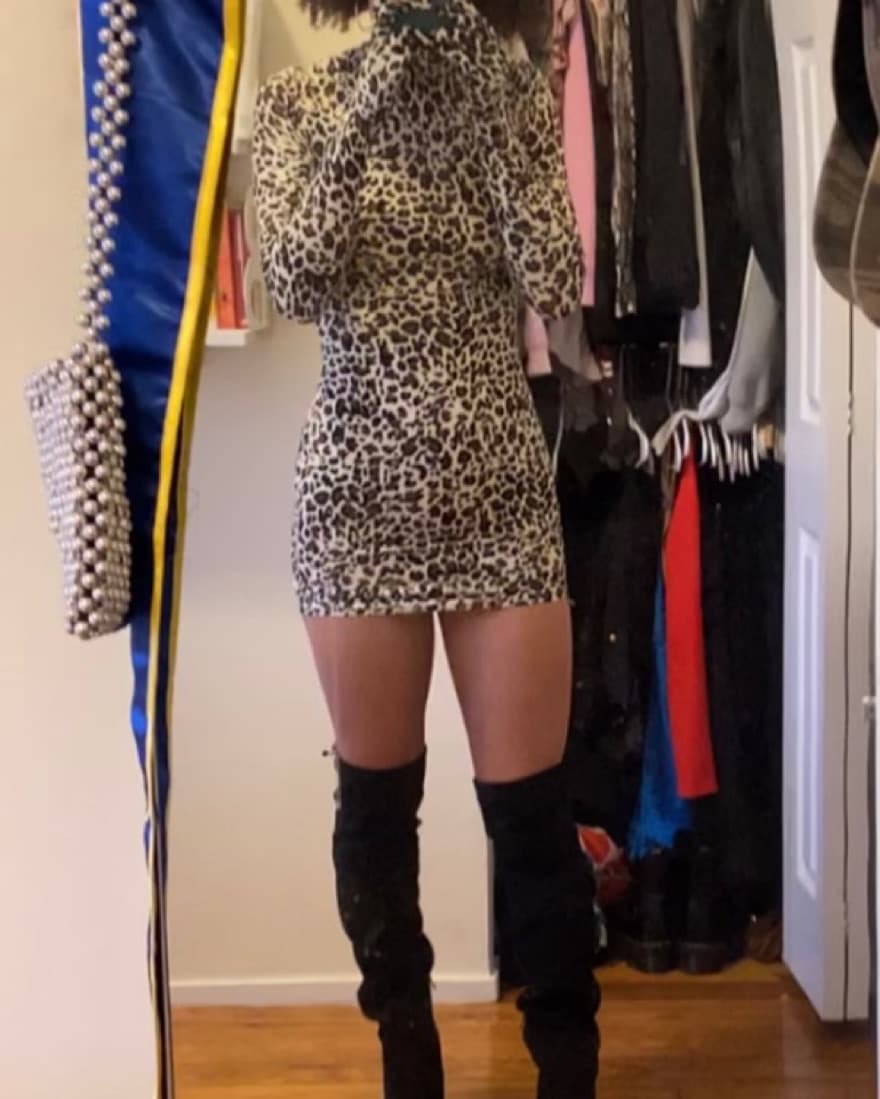Tiger Print Body Con Dress - Image 2