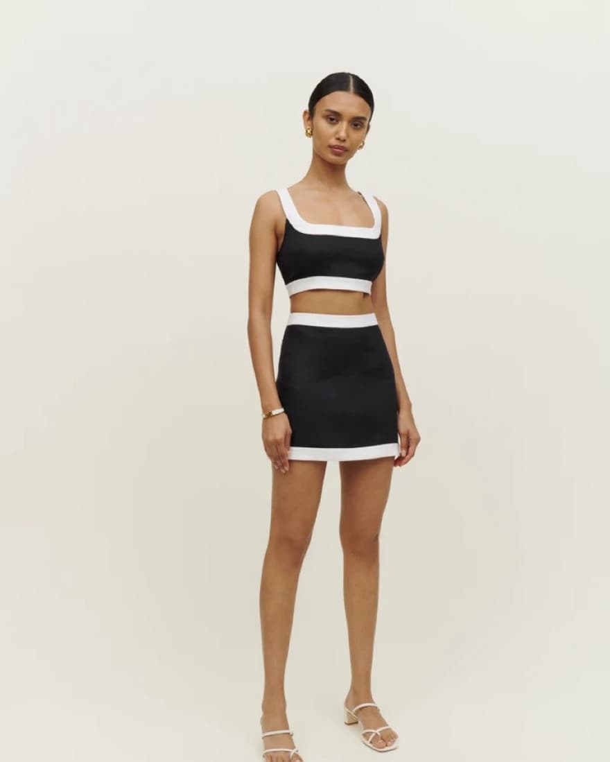 Reformation Robbie Linen Two Piece Skirt - Image 1