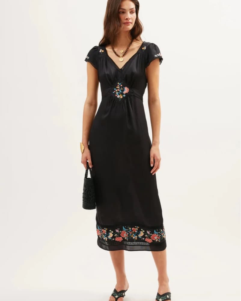 Rixo Black Midi Dress - Image 2
