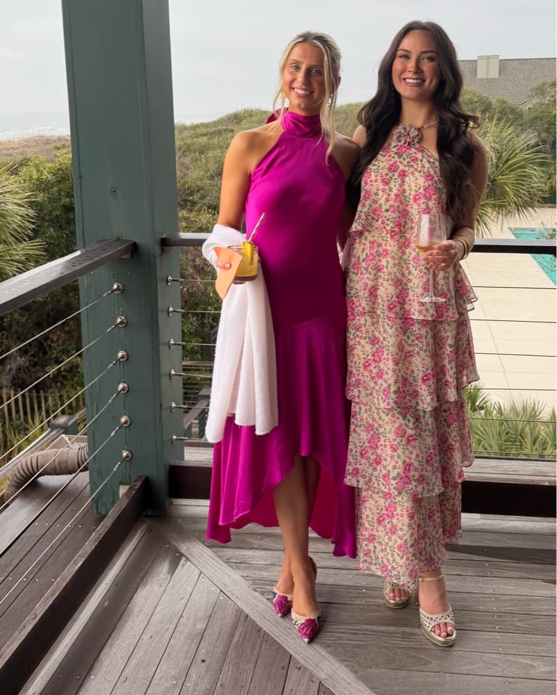 Bright Pink FRAME High Neck Midi Dress - Image 4
