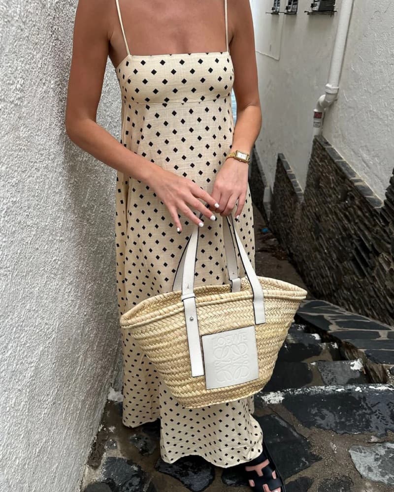 Polka Dot Maxi Dress, Size S - Image 1