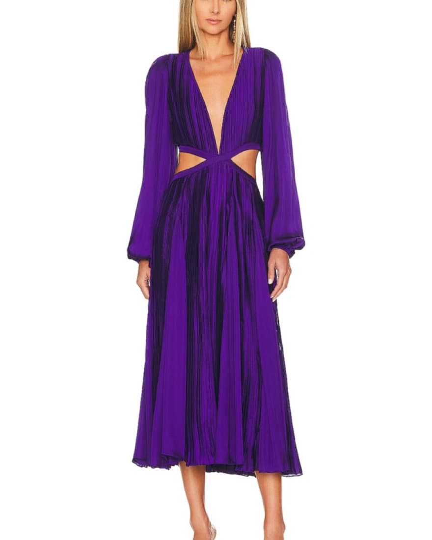 Rococo Sand Silk Midi Dress - Image 1