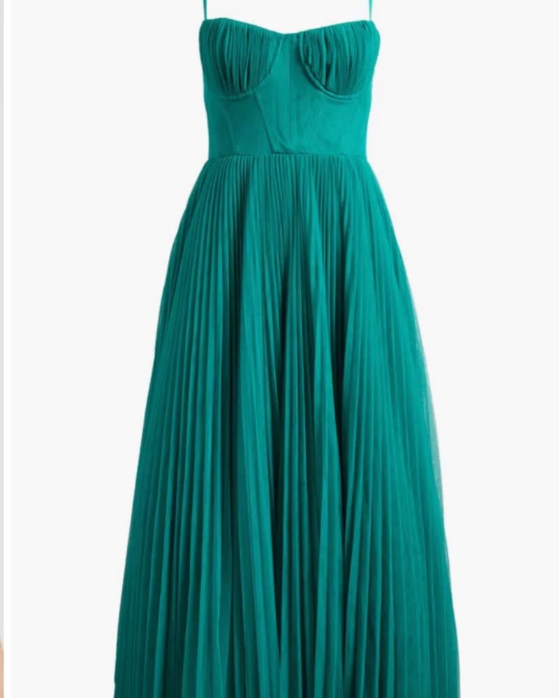Hutch Turquoise Corset Pleated Midi - Image 3