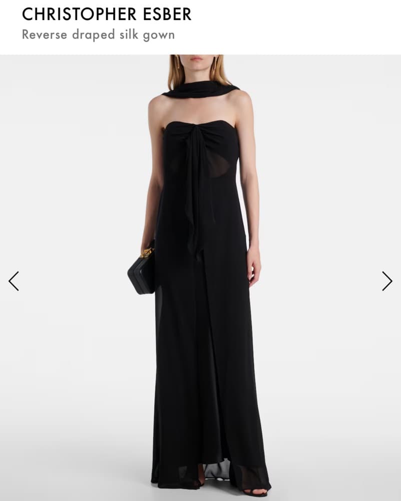 Christopher Esber Draped Silk Gown - Image 1