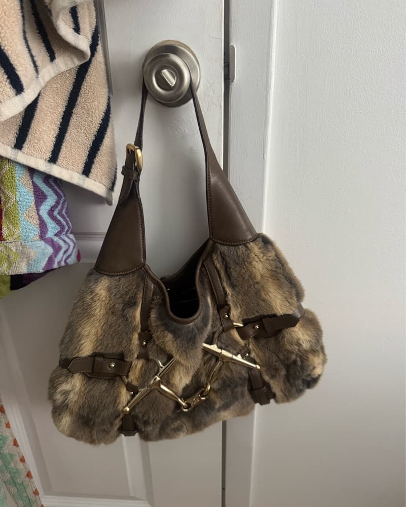 Gucci Limited Edition Rabbit Fur Bag - Image 1