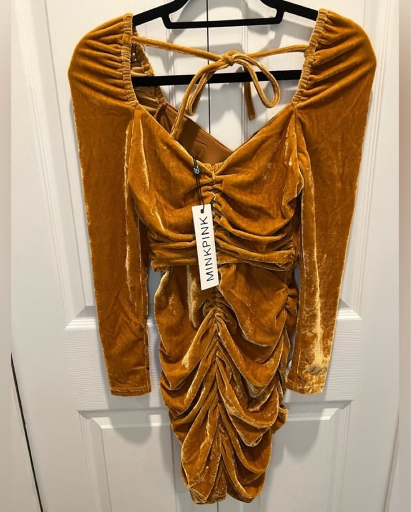 MinkPink Meknes Ruched Mini Dress - Image 4