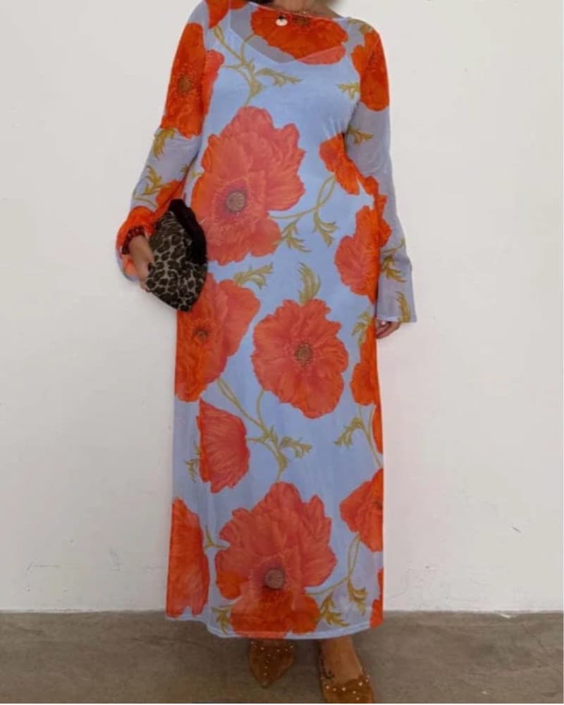 Never Fully Dressed Blue Poppy Aria Mesh - Image 2
