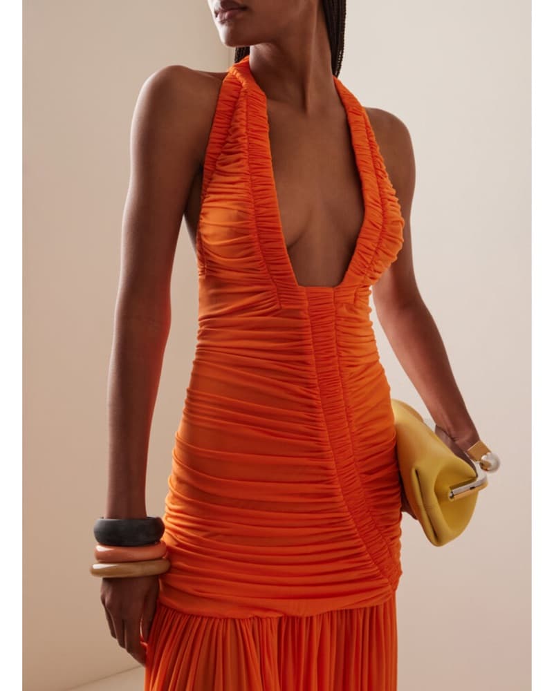 Christopher Esber Orion Gown - Orange - Image 3
