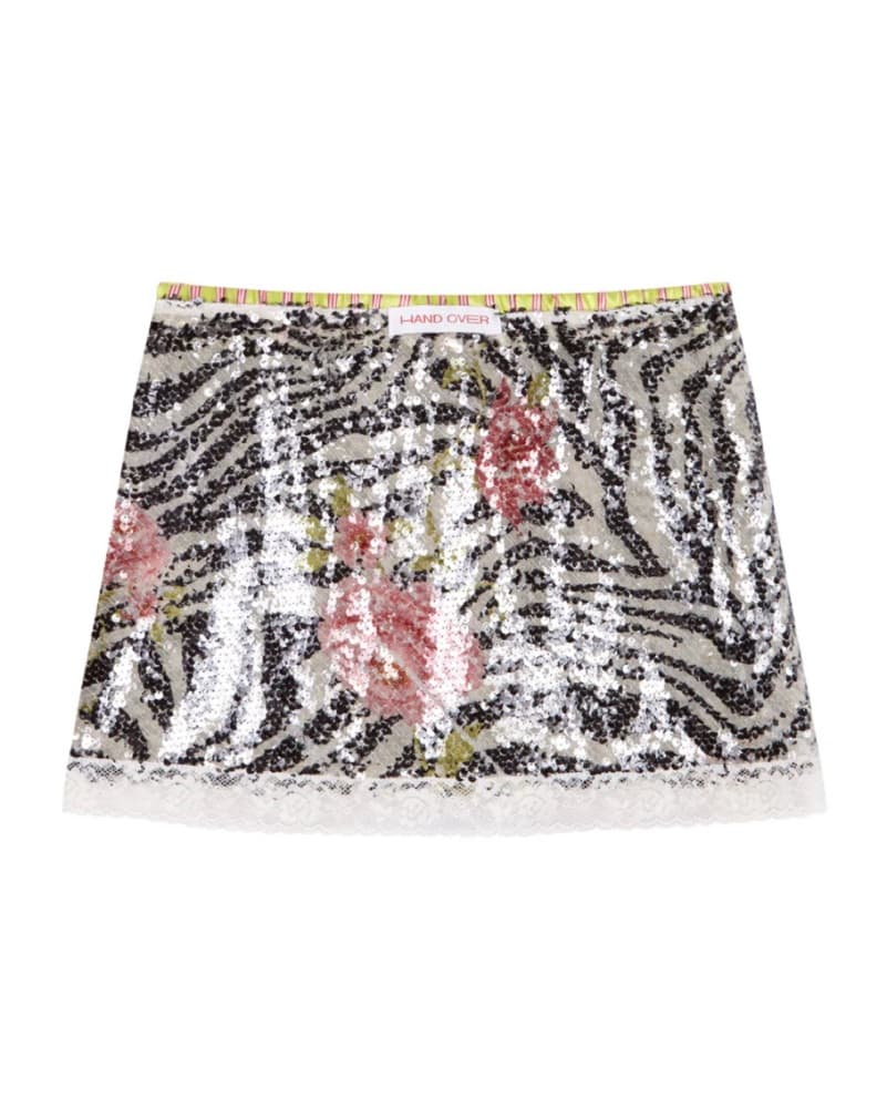 Hand-Over sequin animal print mini skirt - Image 3