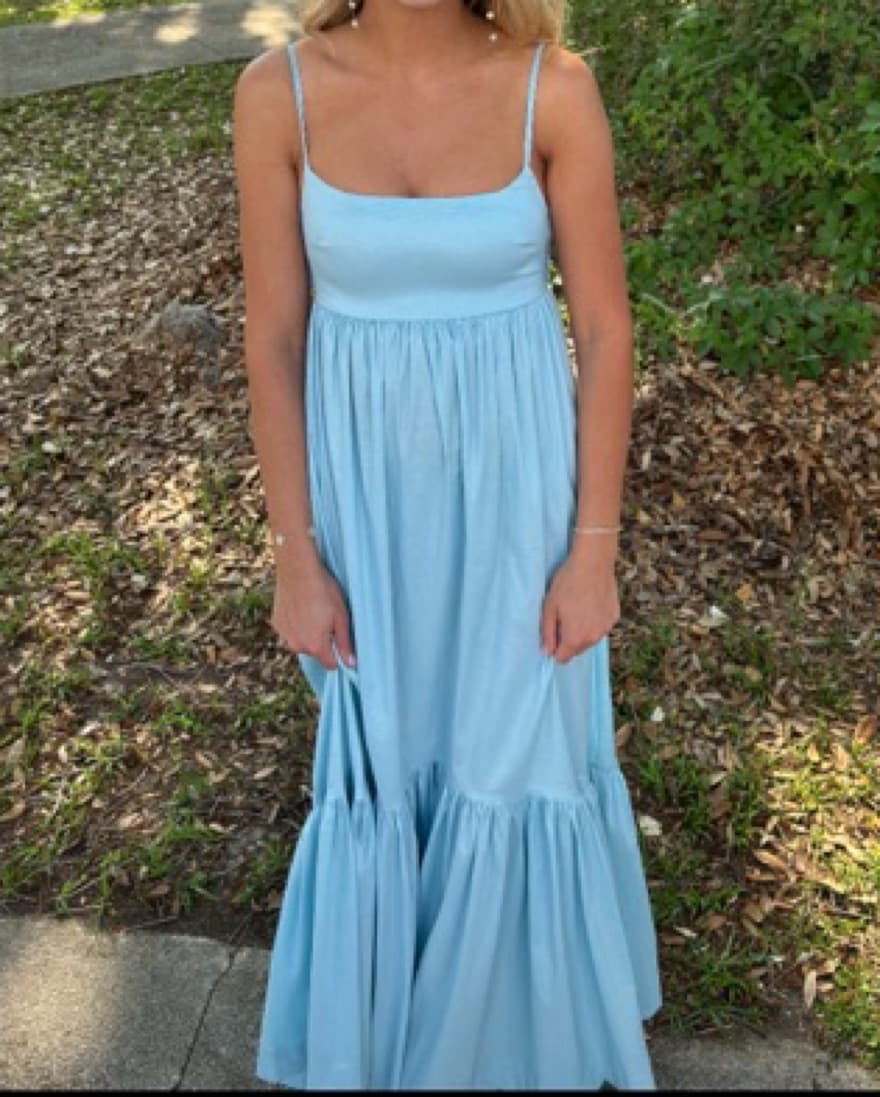 Abercrombie Drama Bow-Back Taffeta Maxi  - Image 1