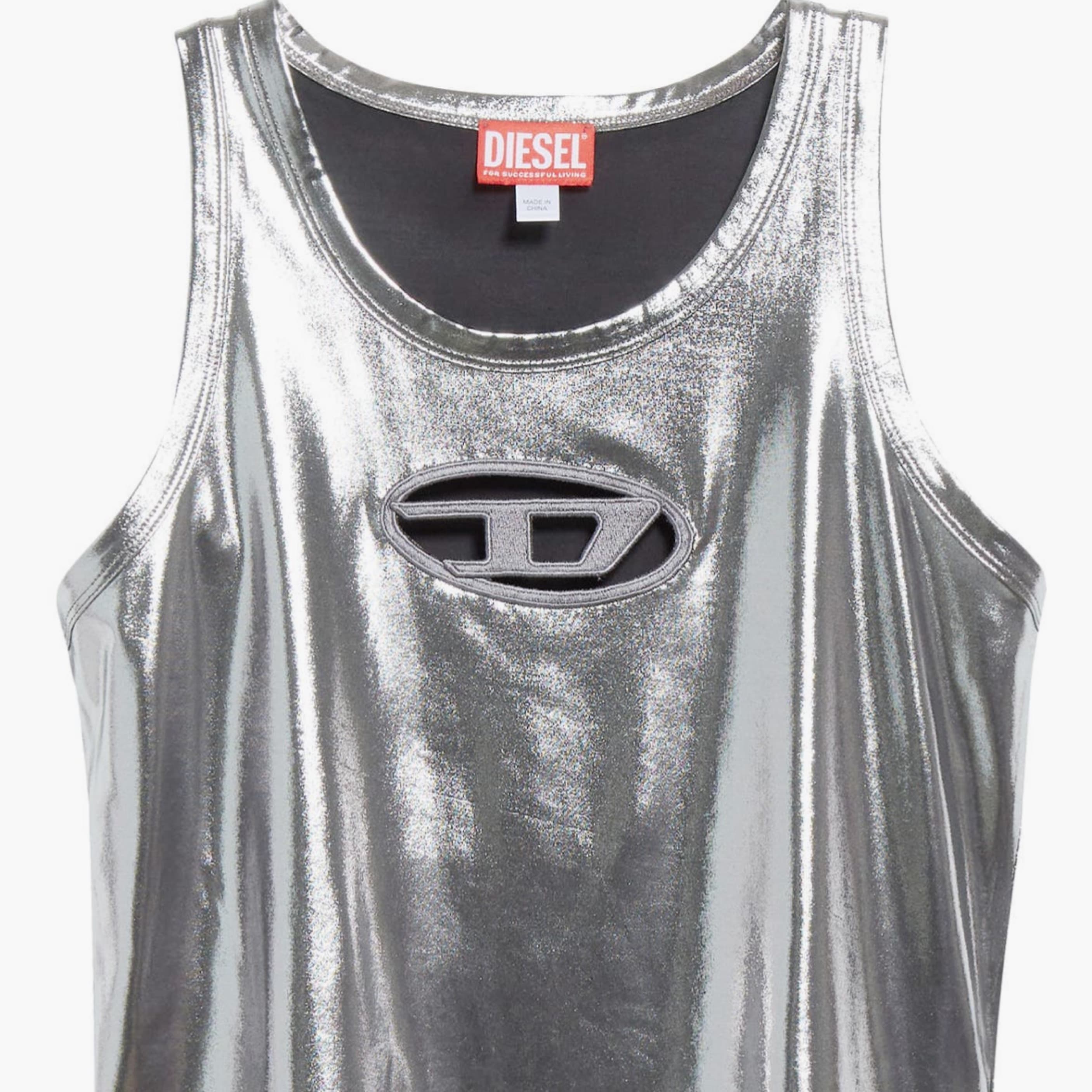 DIESEL® T-Lynys Logo Cutout Foiled Jerse - Image 3