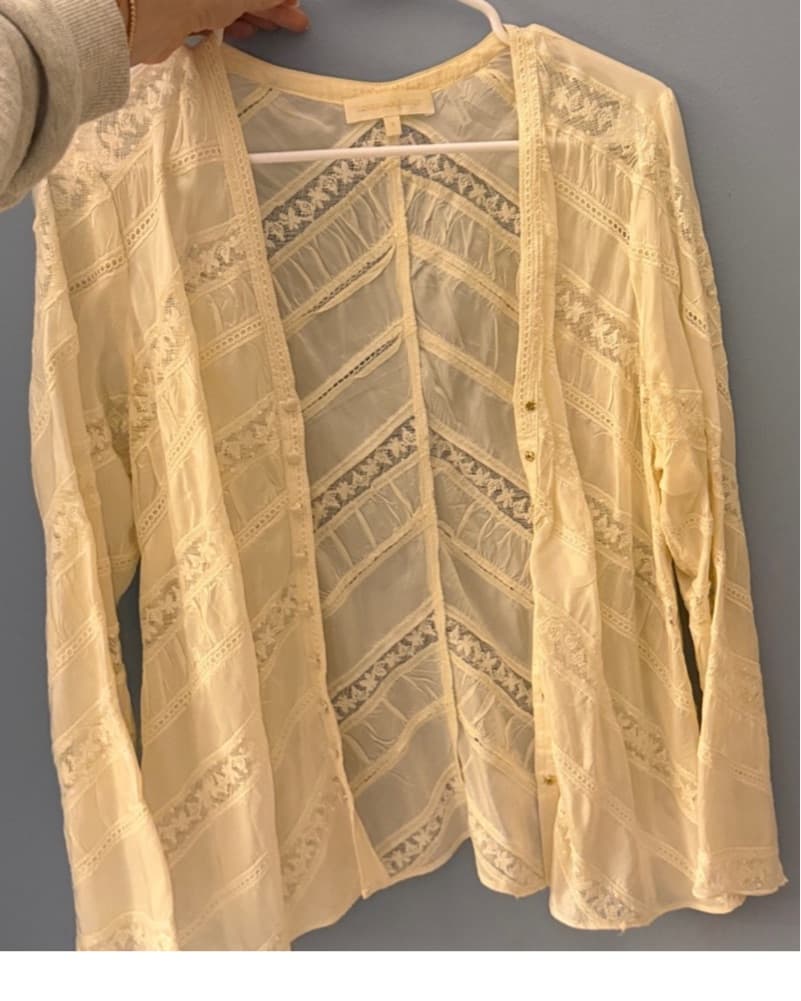LoveShackFancy  Lace Trimmed Blouse - Image 1