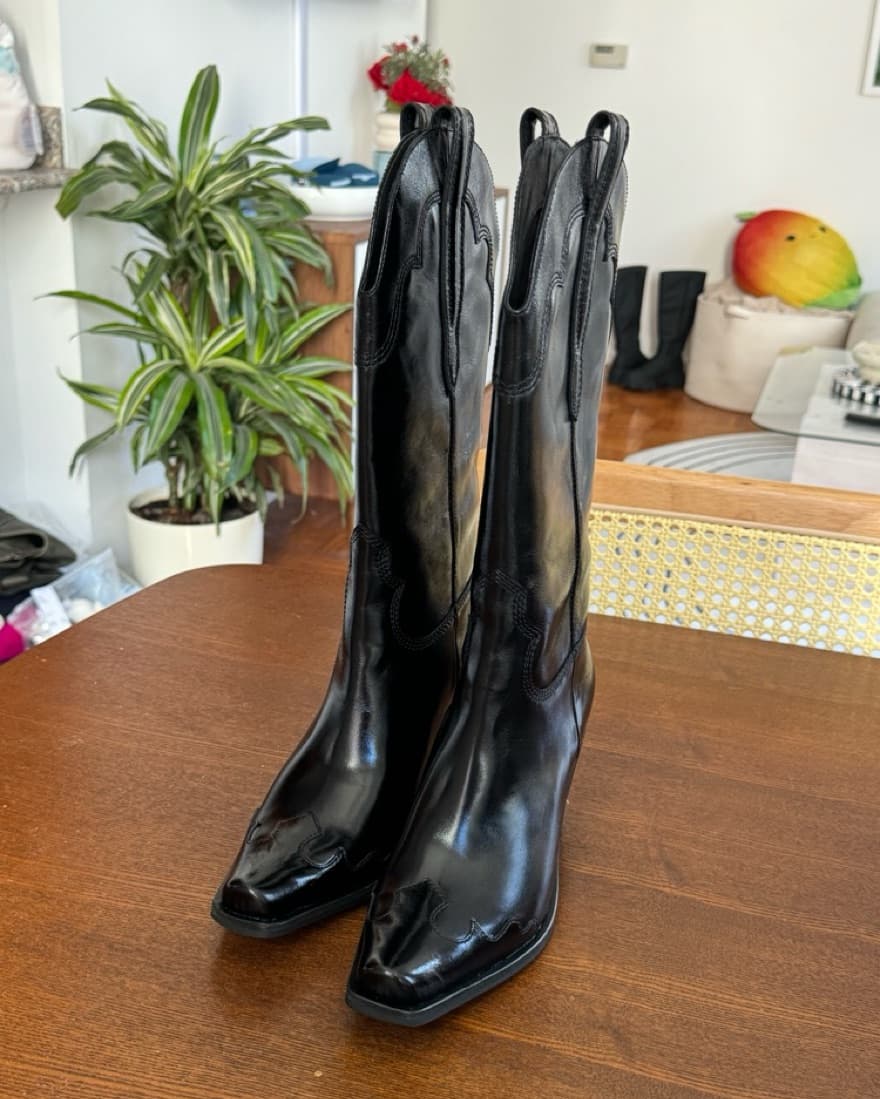 Black Cowgirl Boots - Image 3