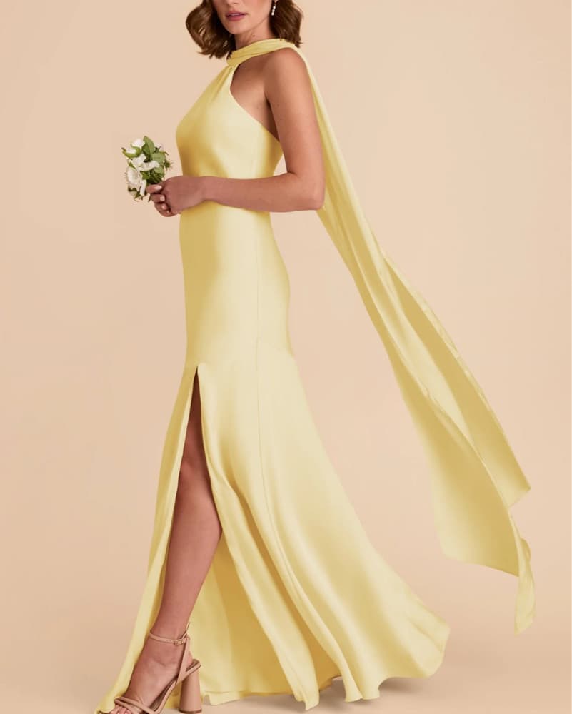 Eileen Dress Birdy Grey Lemon Sorbet - Image 1