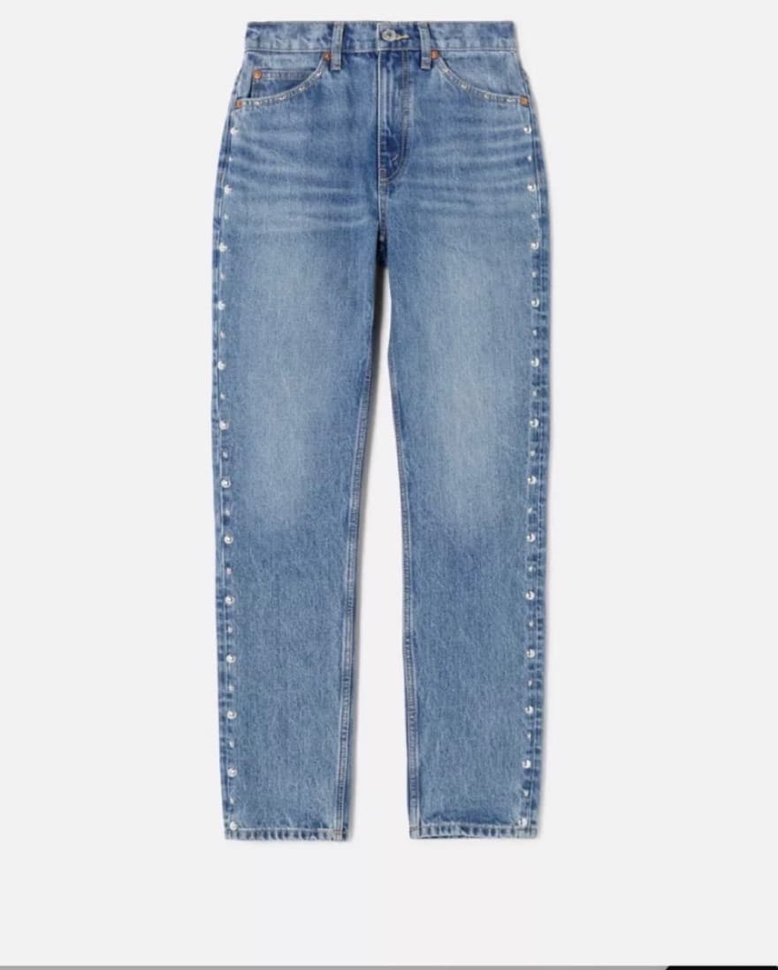Re/Done Womens Jeans 70s Straight Moon  - Image 1