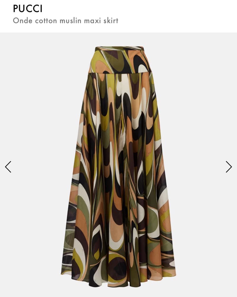 1200$ Pucci Maxi Green Skirt - Image 2