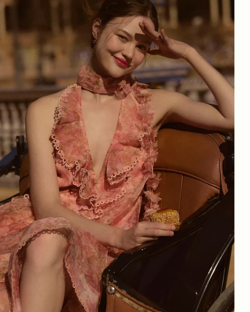Anthropolgie Floral Ruffle Halter Dress - Image 6