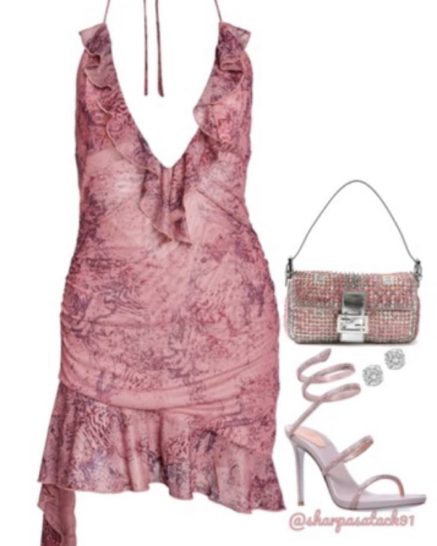 I AM GIA Pink Halter Dress - S - Image 2