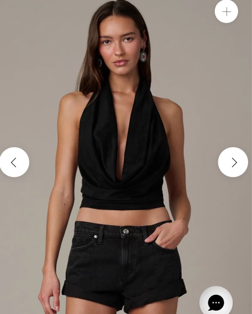 Joe’s Jeans Margeaux Halter Top Black - Image 3