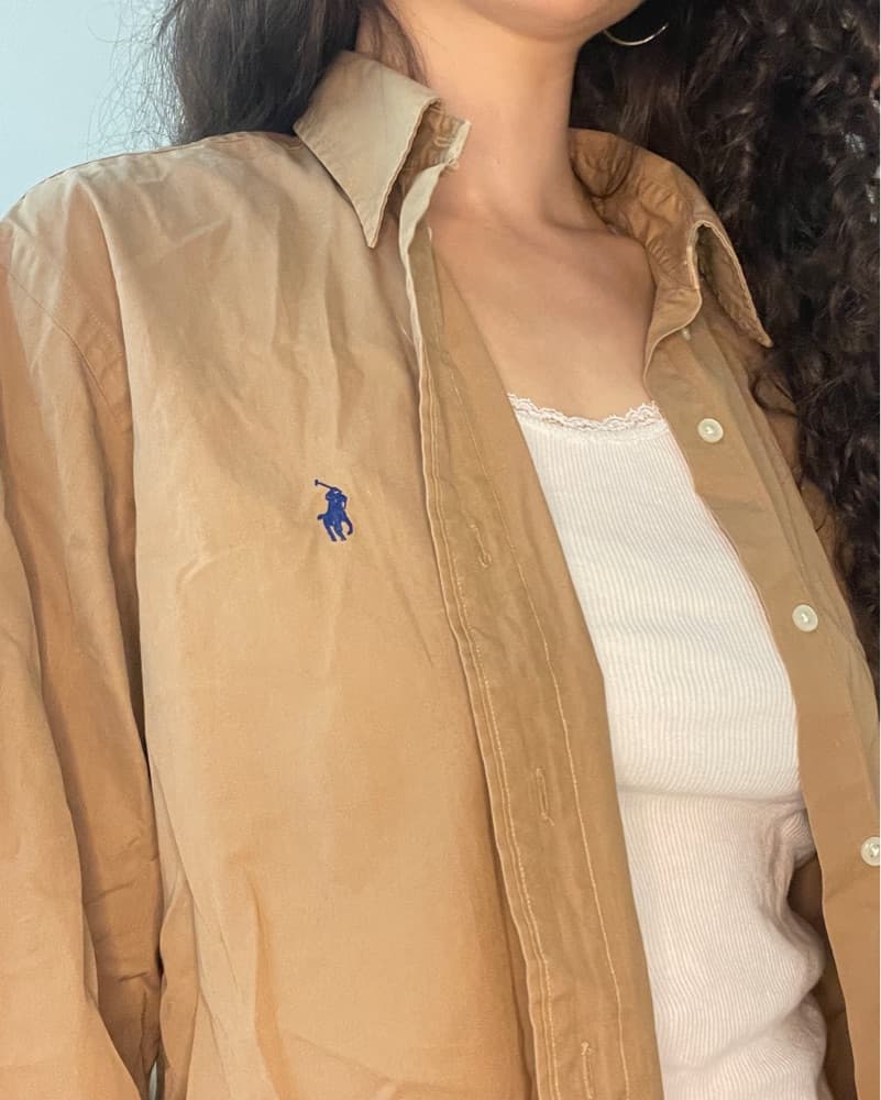Tan Ralph Lauren Button Down - Image 3