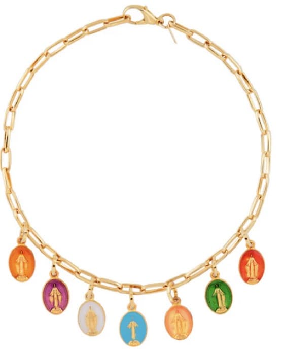 Vintage Colorful Gold Necklace - Image 3