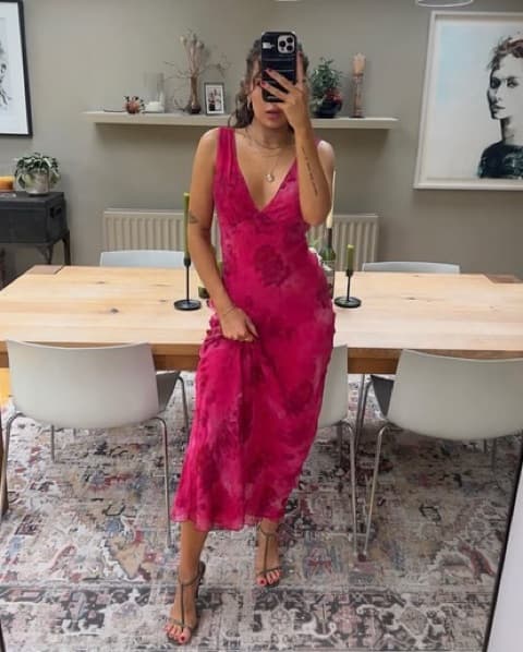 Réalisation Par Marie Silk Midi Dress - Image 4