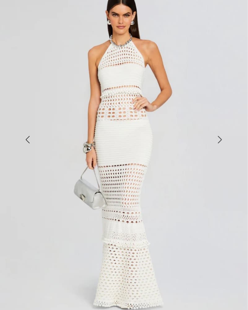 Retrofete Mesa Halter Crochet Dress XS - Image 1