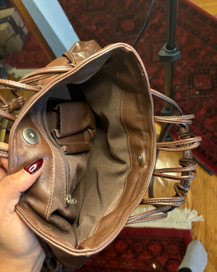 Chic Leather Tote with Unique Design - Image 5